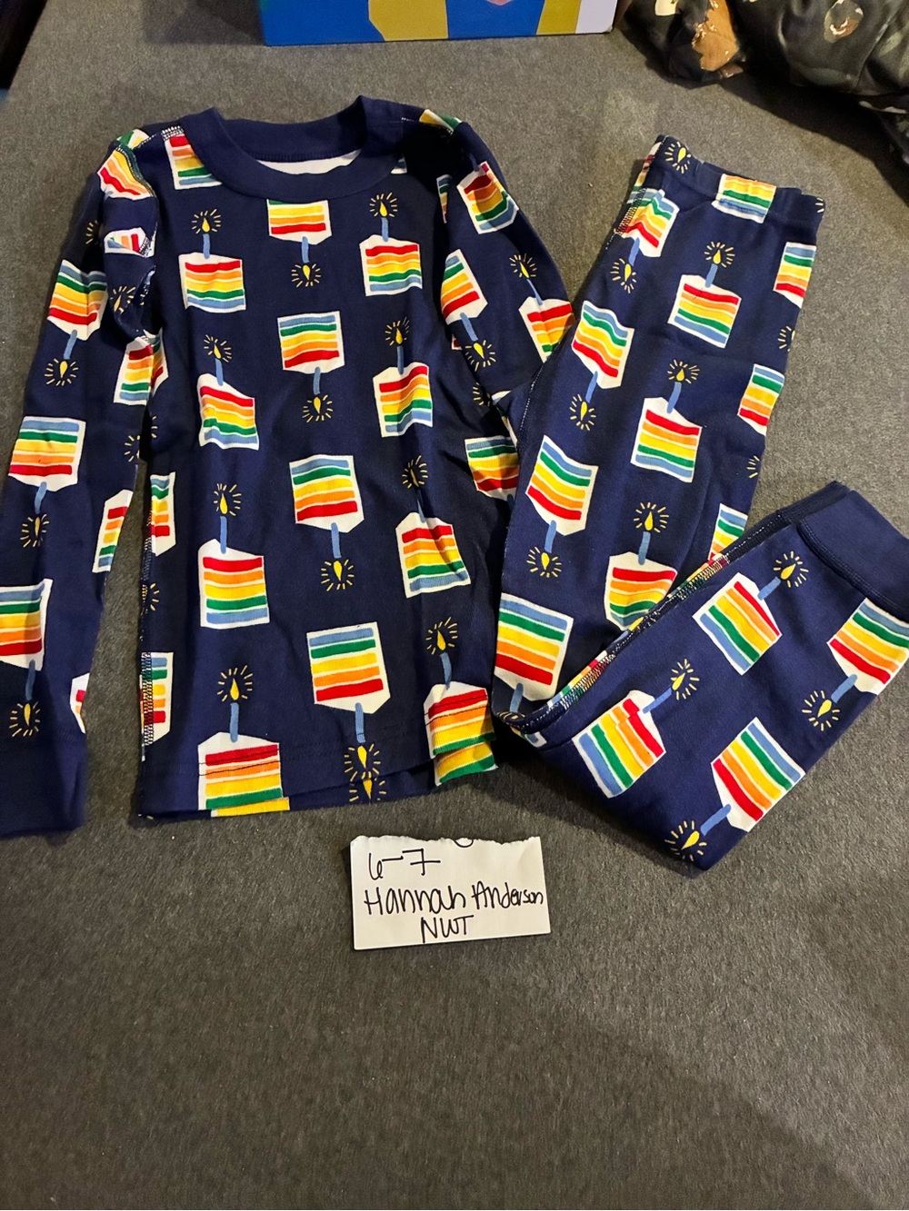 Kids Hannah Andersson Rainbow Slice Pajama Set